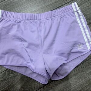 Adidas Purple Athletic Shorts with Elastic Waistband